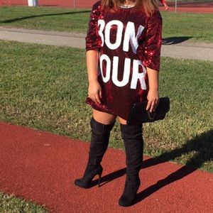 Sequin Bon Jour Dress